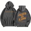 Худи Jesus Is King Христианская вера Толстовка Иисус спасает Мужская Женская Харадзюку Пуловер Топы