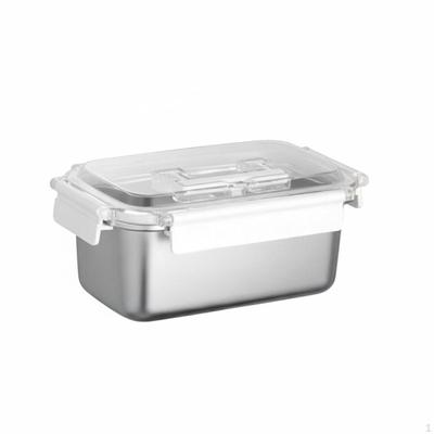 Контейнер для хранения продуктов из нержавеющей стали 316L, герметичный ланч-бокс, портативная ручка, Кухня Офис