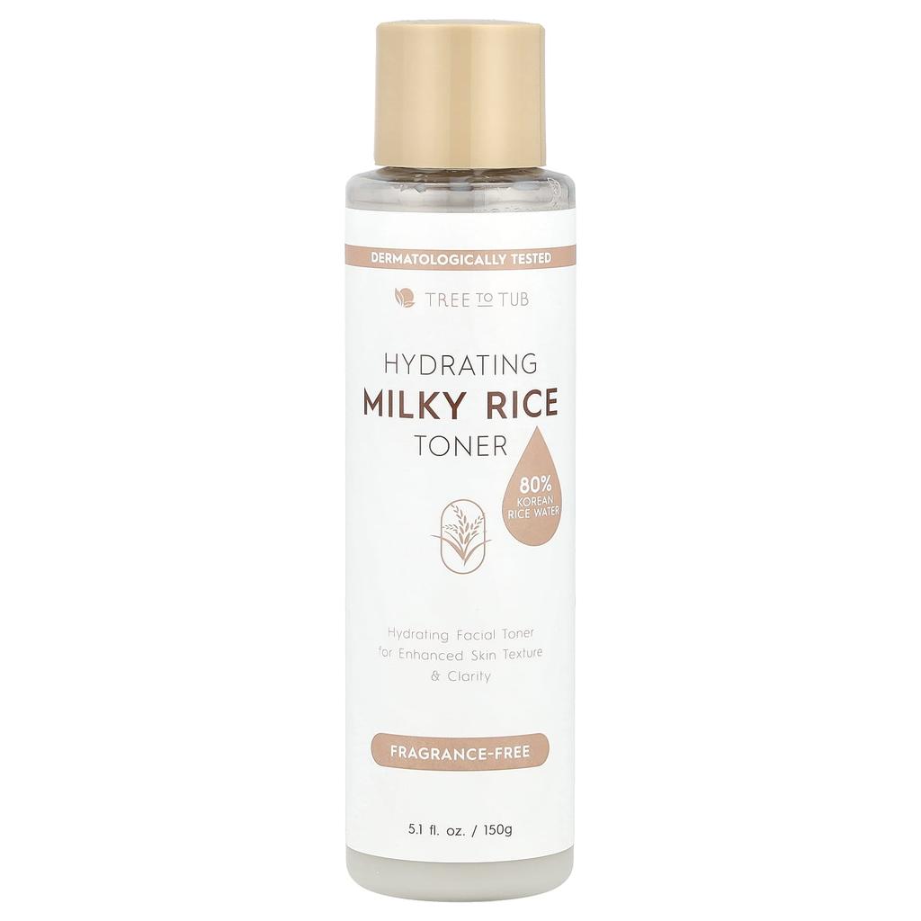 Moisturizing Milky Rice Toner, Fragrance Free, 150G(5.1Fl Oz)