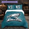 Набор постельного белья из микрофибры с узором Philadelphia Eagles, 3 предмета, Декор, Комплект с пододеяльником для спальни, Домашнее использование