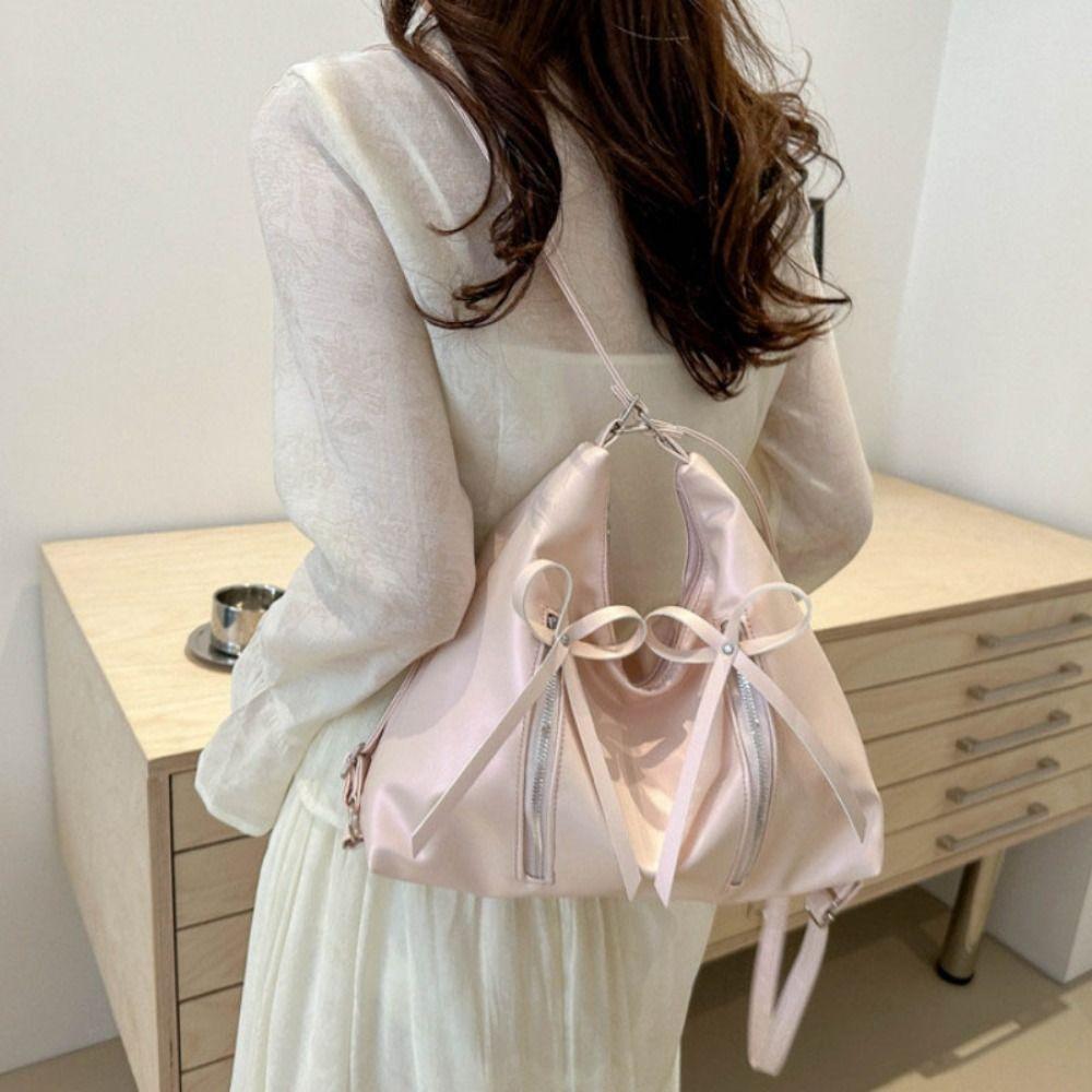 Korean Bow Tote Bag Versatile Women's Handbags Trendy Bows Armpit Bag Underarm Bag