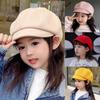 Woolen Kids Berets Warm Painter Hat Autumn Winter Baby Beret Hat  Boys Girls