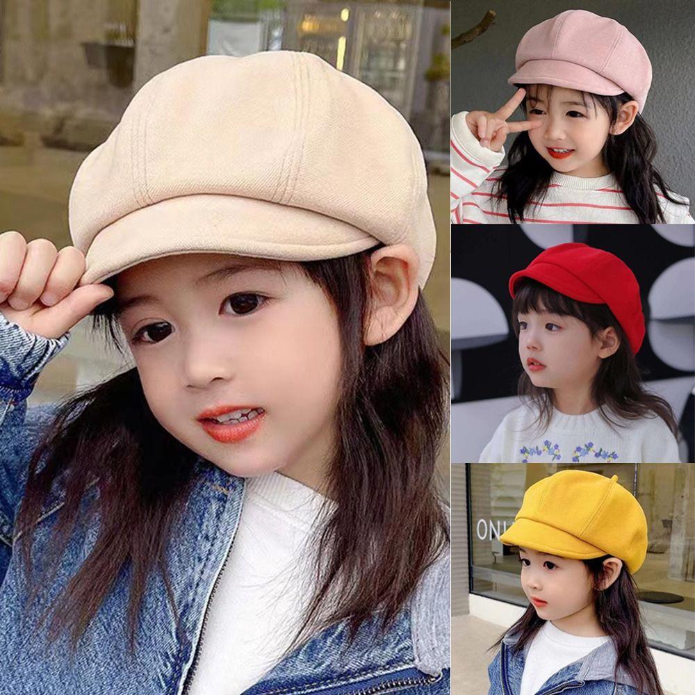 Woolen Kids Berets Warm Painter Hat Autumn Winter Baby Beret Hat  Boys Girls