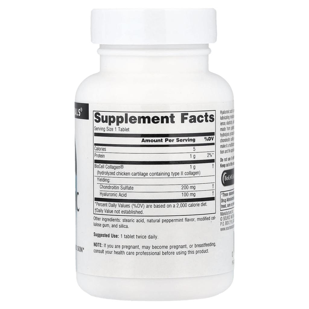 Hyaluronic Acid, 100 Mg, 30 Tablets