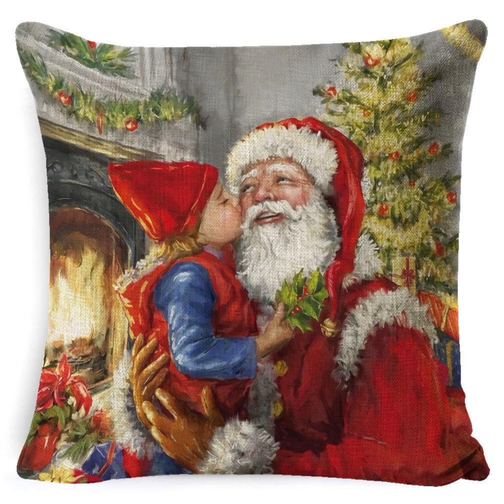 Pillowcase Christmas Pillowcase Light Luxury Pillowcase Ins Style Car Neck Cushion Office Lumbar Support