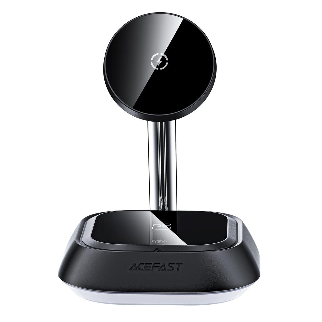 3in1 E16 15W Inductive Charging Station for Phone, Headphones, Watch - Black