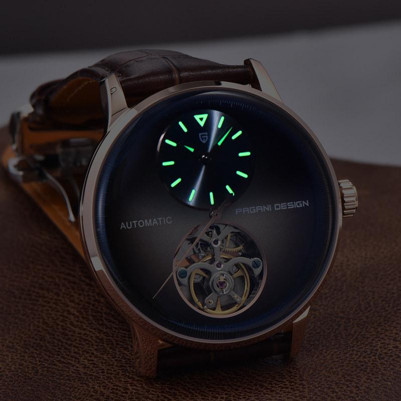 PAGANI DESIGN Automatic Watches for Men Mechanical Luminous Luxury Brand Men Watch Montre Homme Reloj Hombre Skeleton Tourbillon