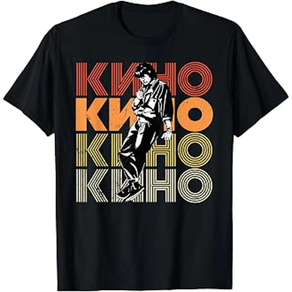Russia Tsoi Viktor Musician Songwriter Frontunisex Guitar T Shirt Vintage Top For Everyday Wear Breathable Soft Stylish