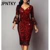 JPNTKY Women's Fashion Summer Spring Long Sleeve V-Neck Casual Dresses