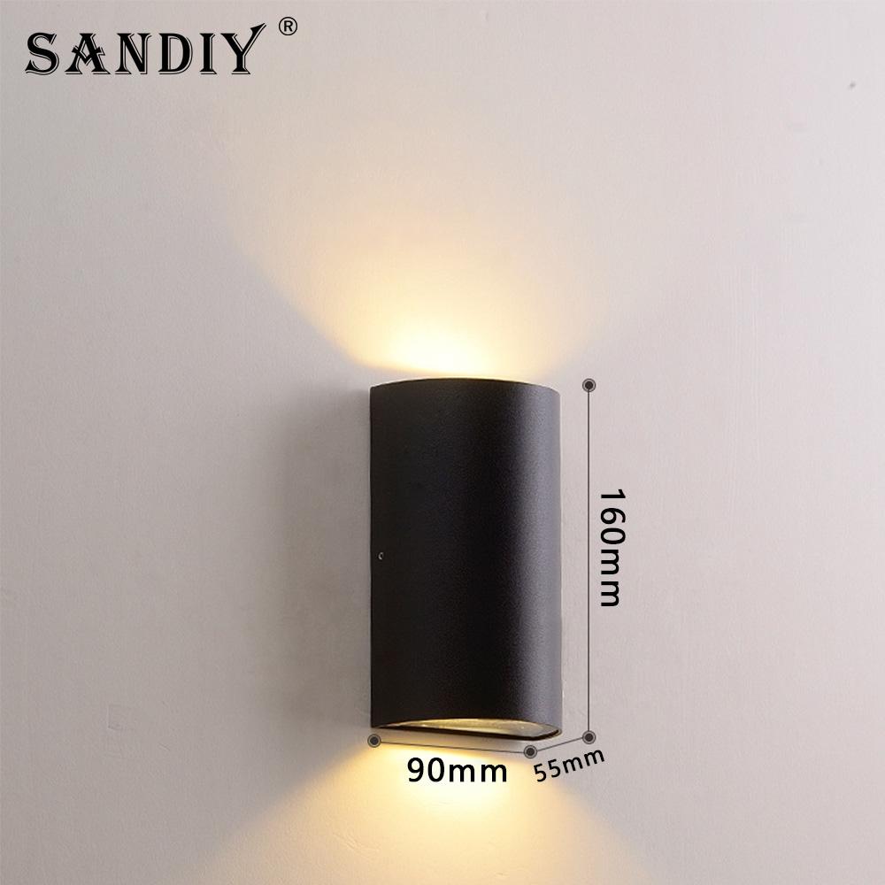 SANDIY Outdoor LED Garden Wall Lamp Up Down Light for House Decor Exterior Patio Porch Garage Gate Balcony Step Waterproof IP65