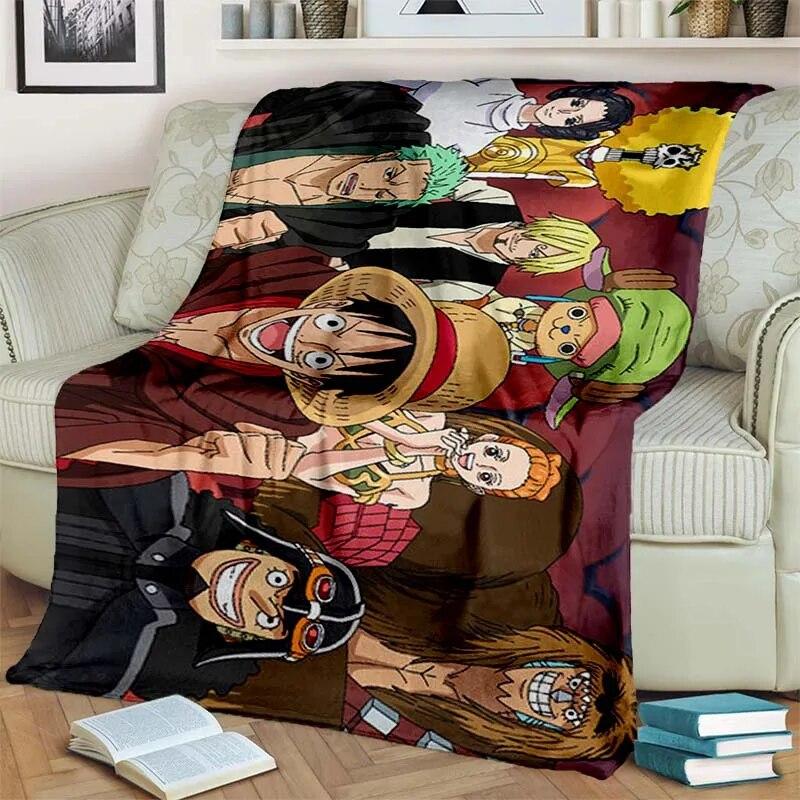 Цельное легкое фланелевое одеяло из японского аниме, универсальное одеяло для праздничного подарка, теплые и мягкие одеяла на все сезоны