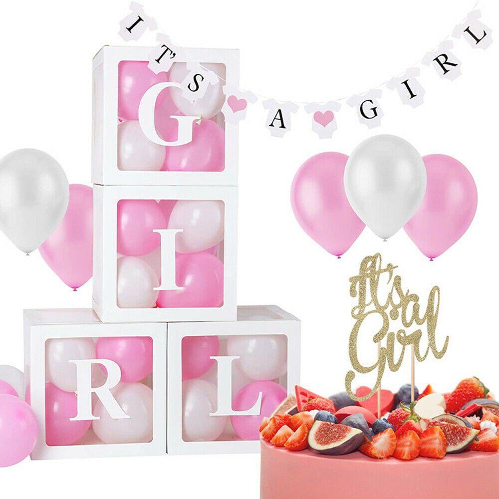 Прозрачная кубическая коробка для упаковки воздушных шаров для украшения свадеб и вечеринок по случаю дня рождения