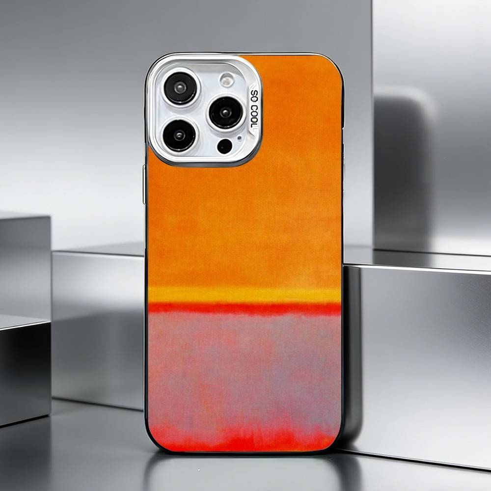 M-Mark Rothko A-Art    Phone Case For iPhone 17,16,15,14,13,12,11 Plus,Pro Max,XS,Colored silver phone case
