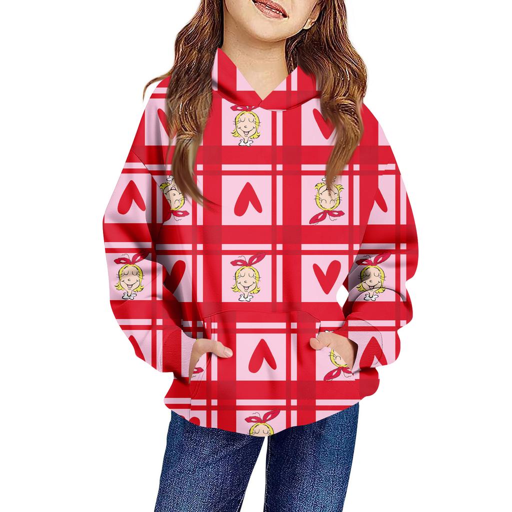 Детское худи пуловер свободного кроя с длинными рукавами, кулиской и однотонной расцветкой