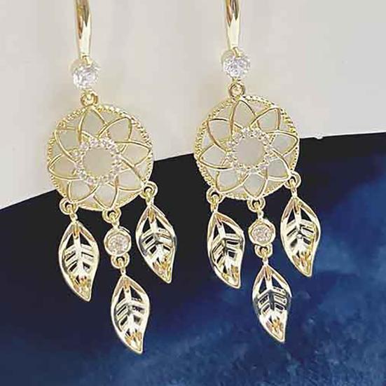 Красивые женские серьги с блестками золотого цвета, подарок на день рождения