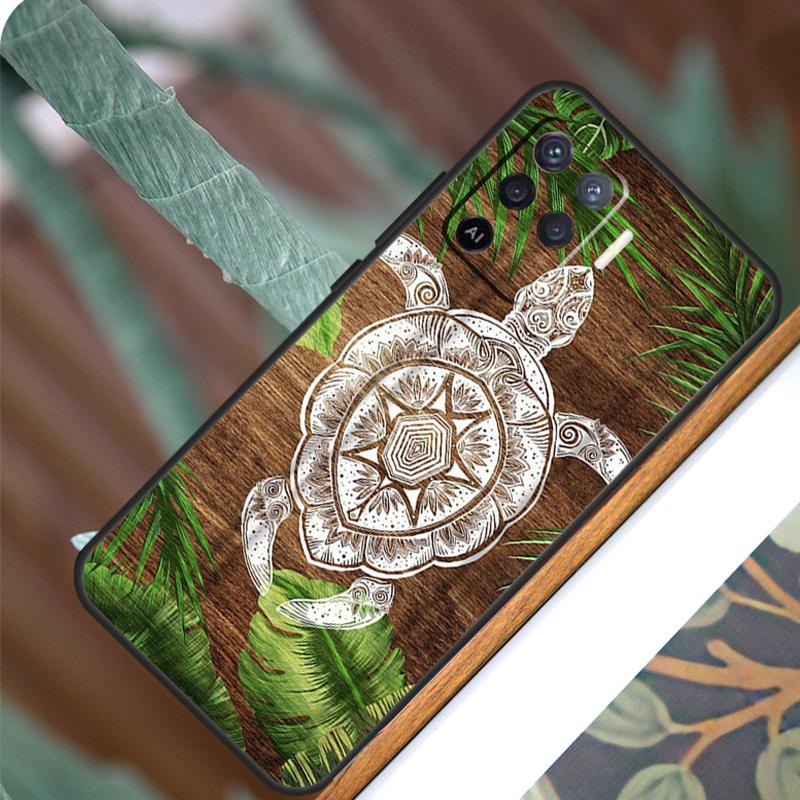 Чехол с рисунком 'Дерево Черепахи' для OPPO A17 A16 A15 A79 A58 A78 A98 A74 A94 A77 A5 A9 A96 A76 A52 A72 A53S A54S A57S