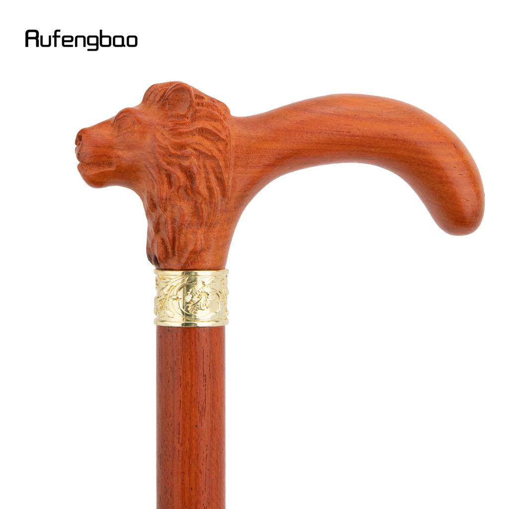 Коричневая деревянная трость Red Lion, модная, декоративная, для косплея вампира, вечеринки, деревянная трость для ходьбы, Хэллоуин, булава, жезл, посох, 92 см