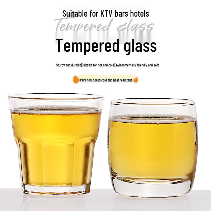 DM Tempered Octagonal Beer Glasses, 160ml (10-Pack)