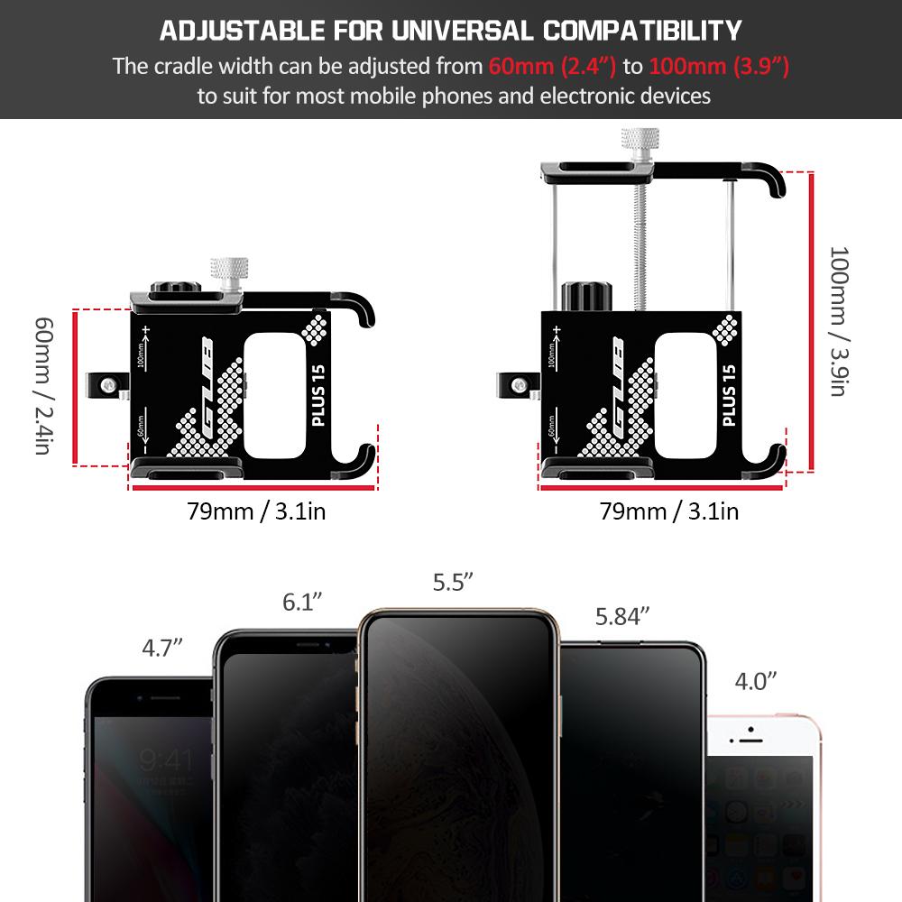 Алюминиевый держатель для телефона на велосипеде, вращающийся на 360 градусов, регулируемый противоскользящий велосипедный руль, телефон