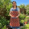 Wear Resistant Printed Apron Waterproof Women Waist Workwear Chef Apron  Barbecue