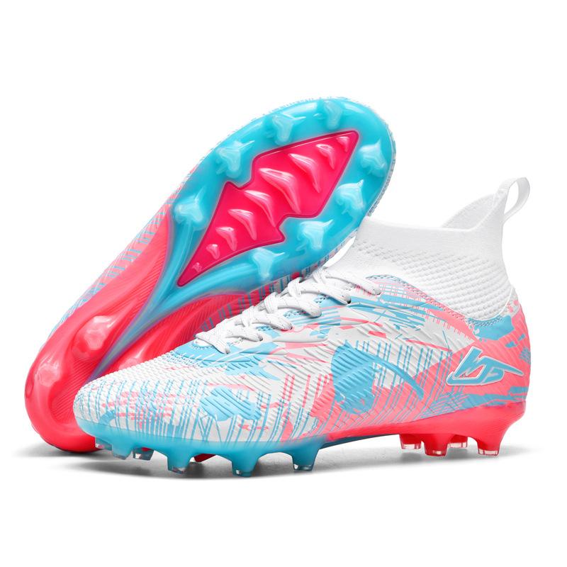 High-top football shoes 2024 new AG long nails TF broken nails youth sports shoes children's student sports training shoes