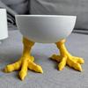 Фарфоровый держатель в виде куриной лапки, 3D-печатная белая статуэтка в виде куриных лапок, скульптура для домашнего офиса, книжной полки, украшения для рабочего стола, орнамент