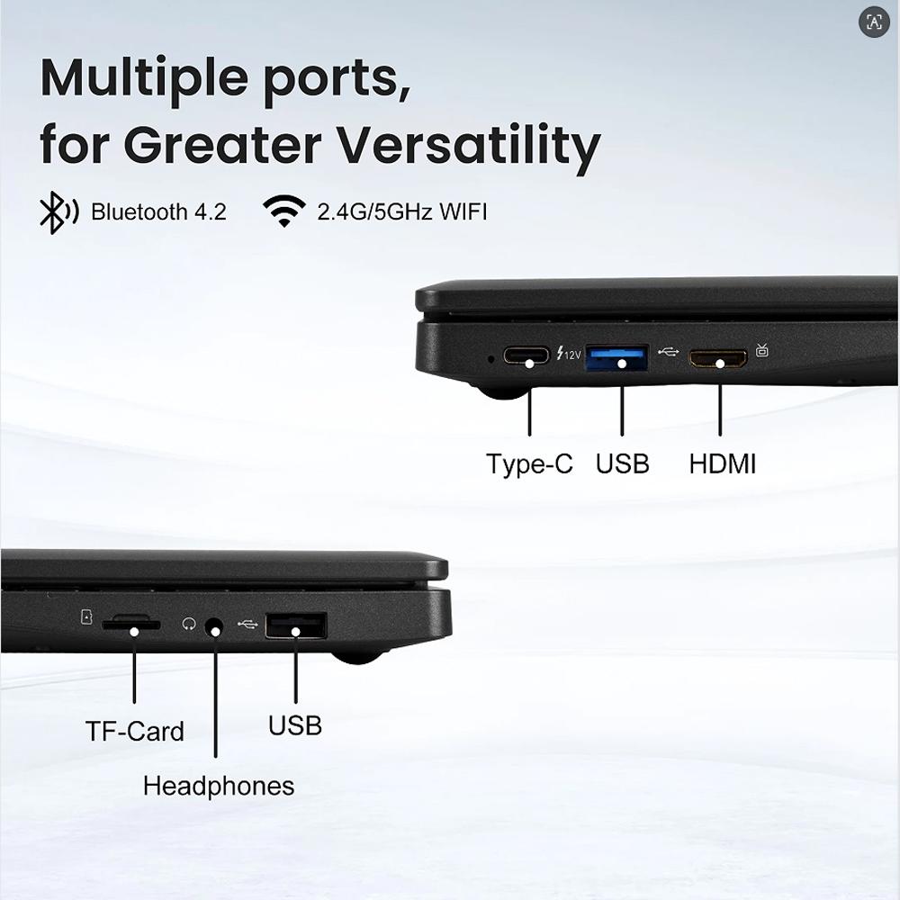 Мини 10,1-дюймовый образовательный ноутбук Windows11 Нетбук Intel 8 ГБ ОЗУ 128 ГБ SSD Ноутбук для обучения