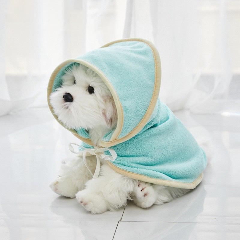 Dog Bathrobe Microfiber Quick Drying Bathrobe Bath Towels for Small Medium Large Dog Cats Pet Clothes Coat Towel Dog Accessories