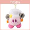 Adorable Kirby Chef Plush Keychain Soft Short Plush Stuffed Toy Bag Charm 12cm