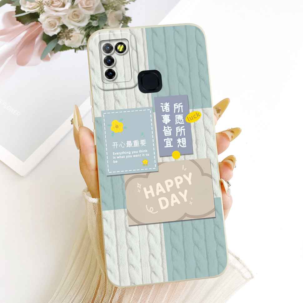 Чехол для Infinix Hot 10 Lite X657B Милый мультяшный принт кошки Силиконовая задняя крышка Чехлы для защиты телефона Infinix Hot 10Lite