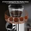 Hibrew G3 Plus Electric Coffee Grinder , Titanium Conical Burr Espresso Grinder with Plasma Anti-Static & Touchscreen