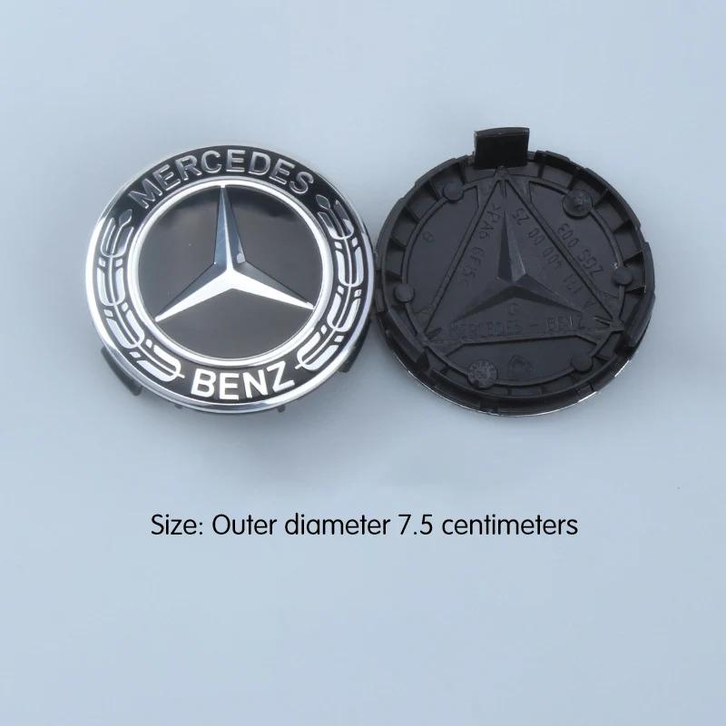 4PCS 75mm Car Wheel Center Hub Caps Cover for Mercedes Benz B/C/E/S Class A Class C200L GLC GLK CLA Accessories DD1