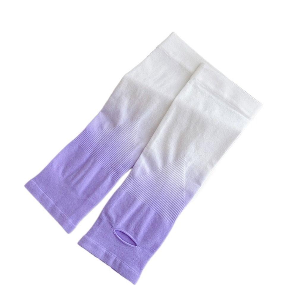 Spandex Gradient Color Sleeve Polyester Sun Protection Arm Cover Ice Silk Arm Sleeves  Kids