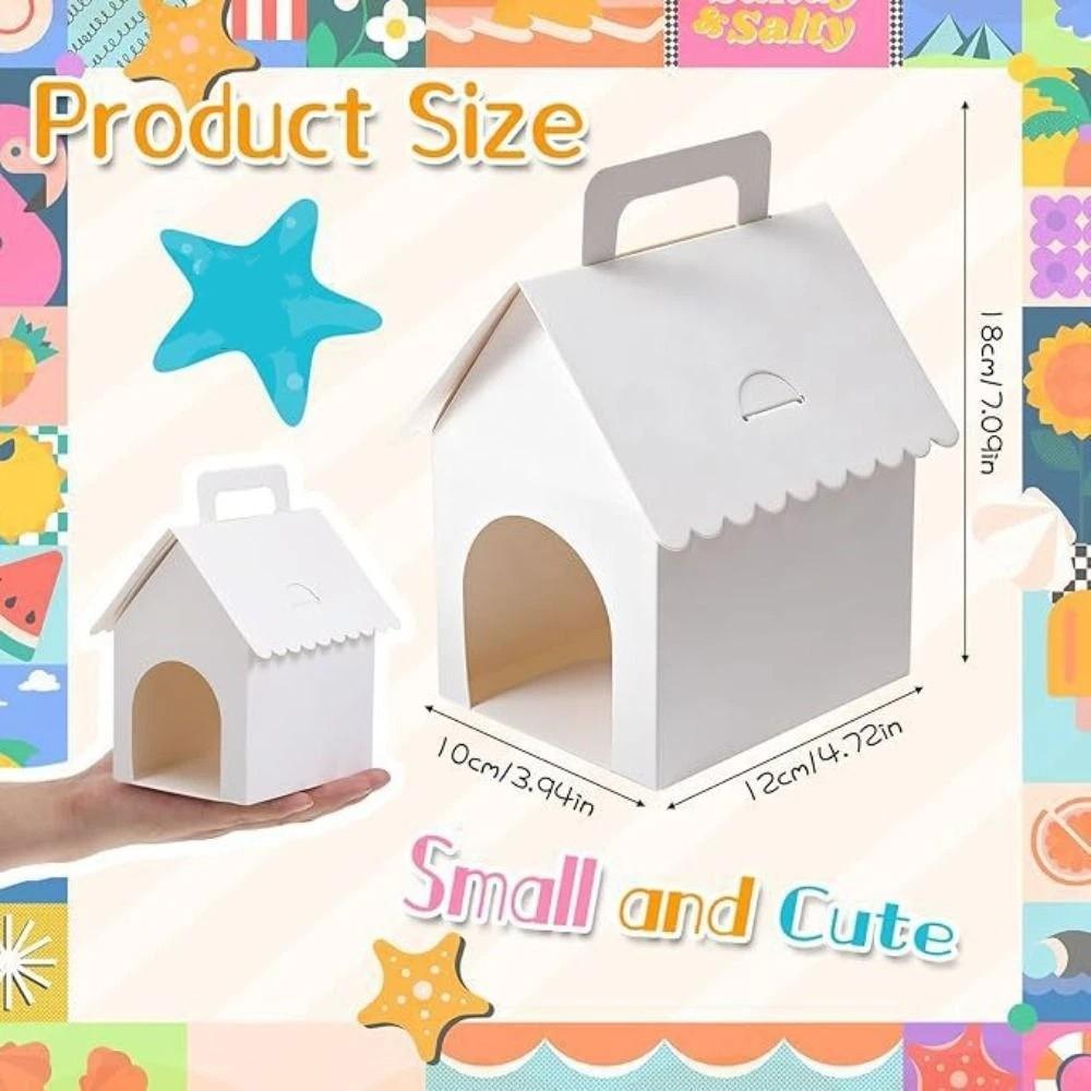 Blank Paper Gift Boxes Miniature Boxes Dog House Shaped Boxes Treat Gift Boxes  Home Decor