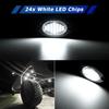 4Pcs 12V 24V White LED Car Underbody Glow Atmosphere Light 24 SMD Chassis IP67 Waterproof Wheel Stone Rock SUV Pickup Motocycle