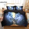 Fashion Wolf Pattern Bedding Sets Animal Duvet Cover Set Queen King Size Quilt Cover Pillowcase 2/3PCS Polyester Comforter Cover