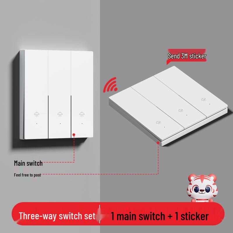 Умный беспроводной выключатель света с двойным управлением - Не требует проводки, 220В, система удаленного управления "мастер-ведомый"