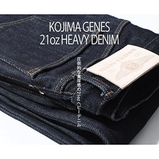 Kojima Jeans 21oz Прямые джинсы с двойными коленями Сделано в Одной Окаяме Деним RNB-1221WK Деним, Япония, Мужские, Стирка,