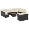 VidaXL Salon de jardin avec coussins 13 pcs noir résine tressée 3223914
