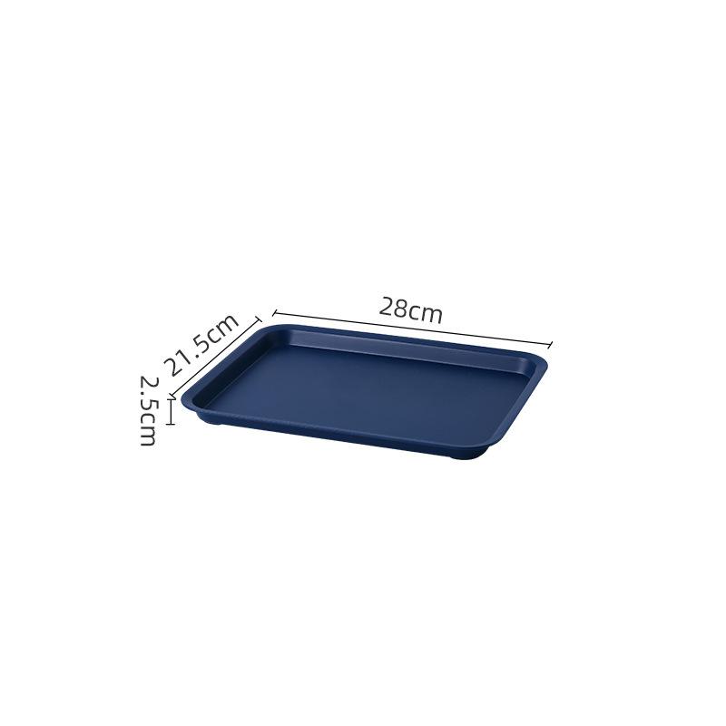 Nordic Plastic Tea Fruit Dessert Serving Tray Rectangular Kitchen Food Cake Plate Dinnerware Table Dining Organizer