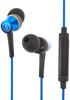 SoundReality Earphones for Smartphones with Remote Blue BL Audio-Technica In-ear Control/microphone ATH-CKR30iS