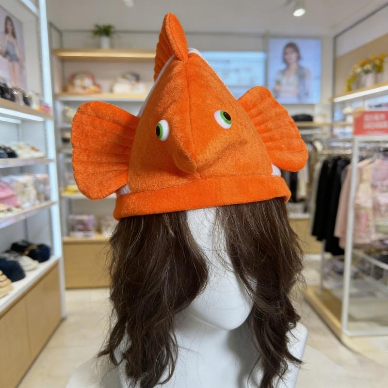 Fish Hat Clown Fish Ocean Animal Costume for Funny Party Hat Sea Animal Hat