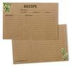 Inkdotpot Карточки с рецептами 4x6 дюймов (Набор из 50) , Толстые двухсторонние карточки премиум-класса - крафт-бумаги с рецептами в современном стиле