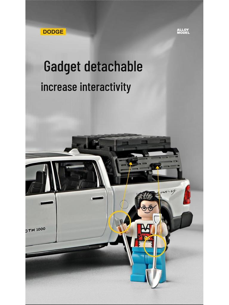 Dodge Tyrannosaurus Mammoth 1/32 Сплав Модель Внедорожника Игрушка Украшение