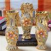 Европейская керамическая ваза с орнаментом, золотой свадебный подарок, украшение гостиной, мягкая мебель для дома