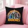 Punk Classic American Band RRamones Cushion Cover Pillow Case Soft Skin Friendly Fabric  Concealed Zipper