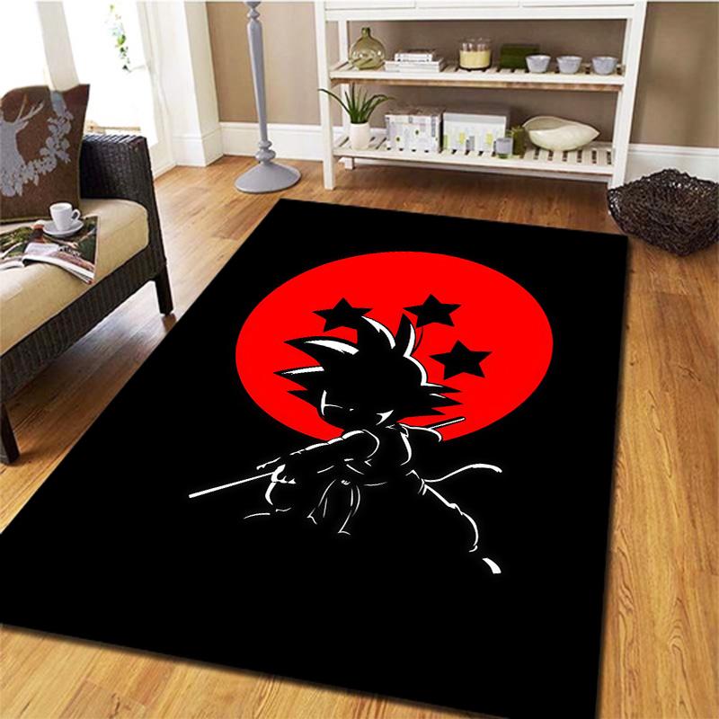 Cute Cartoon Son Goku Carpet Rug For Living Room Bedroom Home Sofa Decoration,kids Play Nonslip Floor Mat