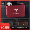 Автомобильная наклейка Значок Tesla Авто Стайлинг Органайзеры для хранения в дверях автомобиля Кожаные сумки-органайзеры на спинку сиденья Для Tesla Model 3 Mode S X Model