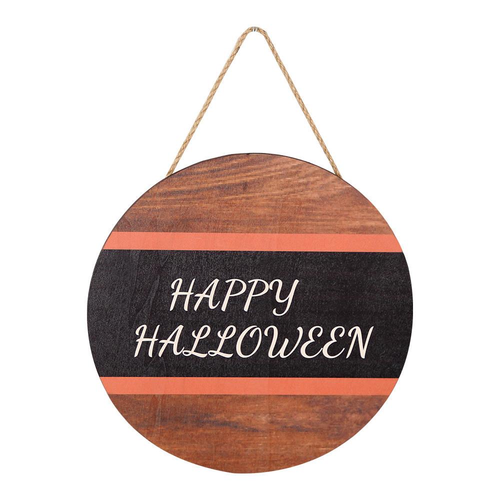 Charming Halloween Ghost Decoration Hanging Bat Wooden Sign For Party Decor