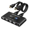 KVM Switch HDMI 2 Inputs 1 Output KVM USB Switcher Switch Between 2 PCs and 1 Monitor Switcher That Can Share 2 PCs and 1 Video Output 4 Ports